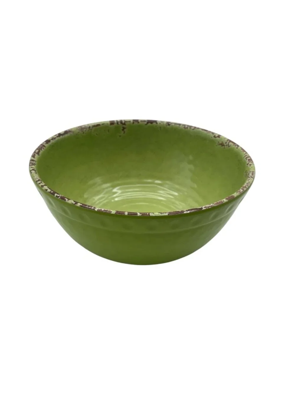 Williams Sonoma Rustic Outdoor Melamine Lot 2 Plates & 2 Bowls Ivory Blue Green